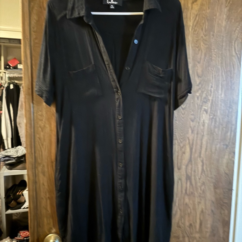 Black Button-Up Dress